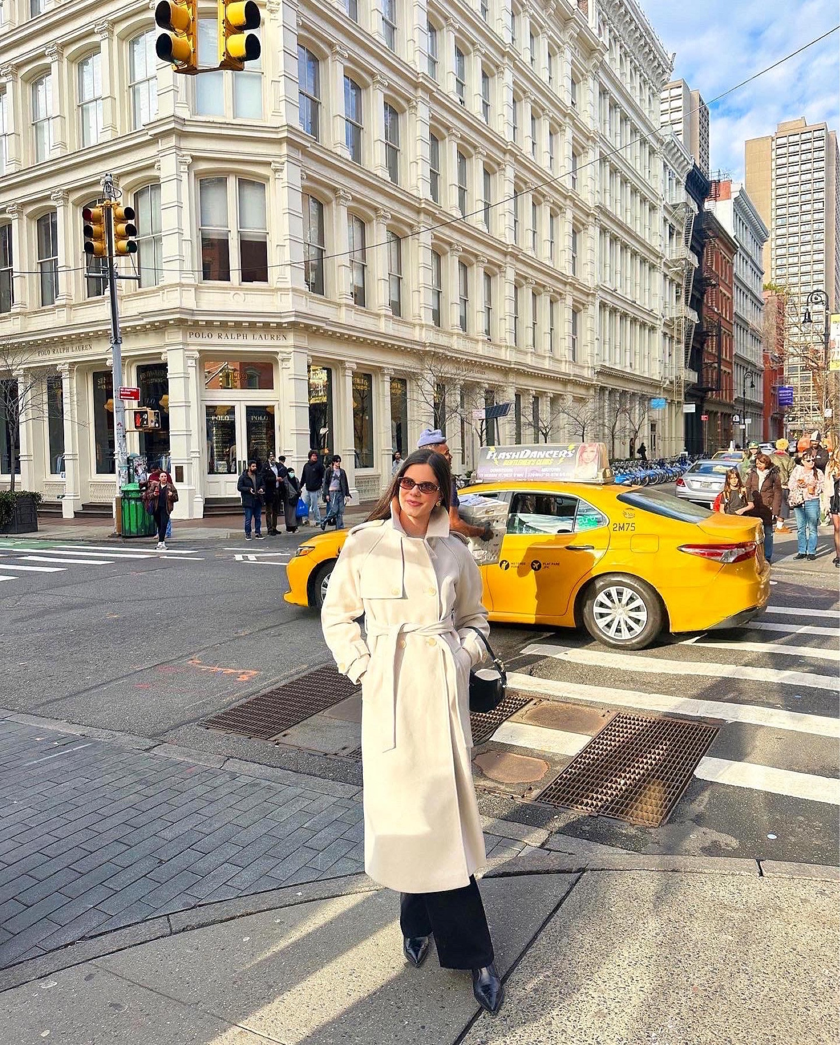 Walking around NYC look! My coat is from Nordstrom and just a statement!