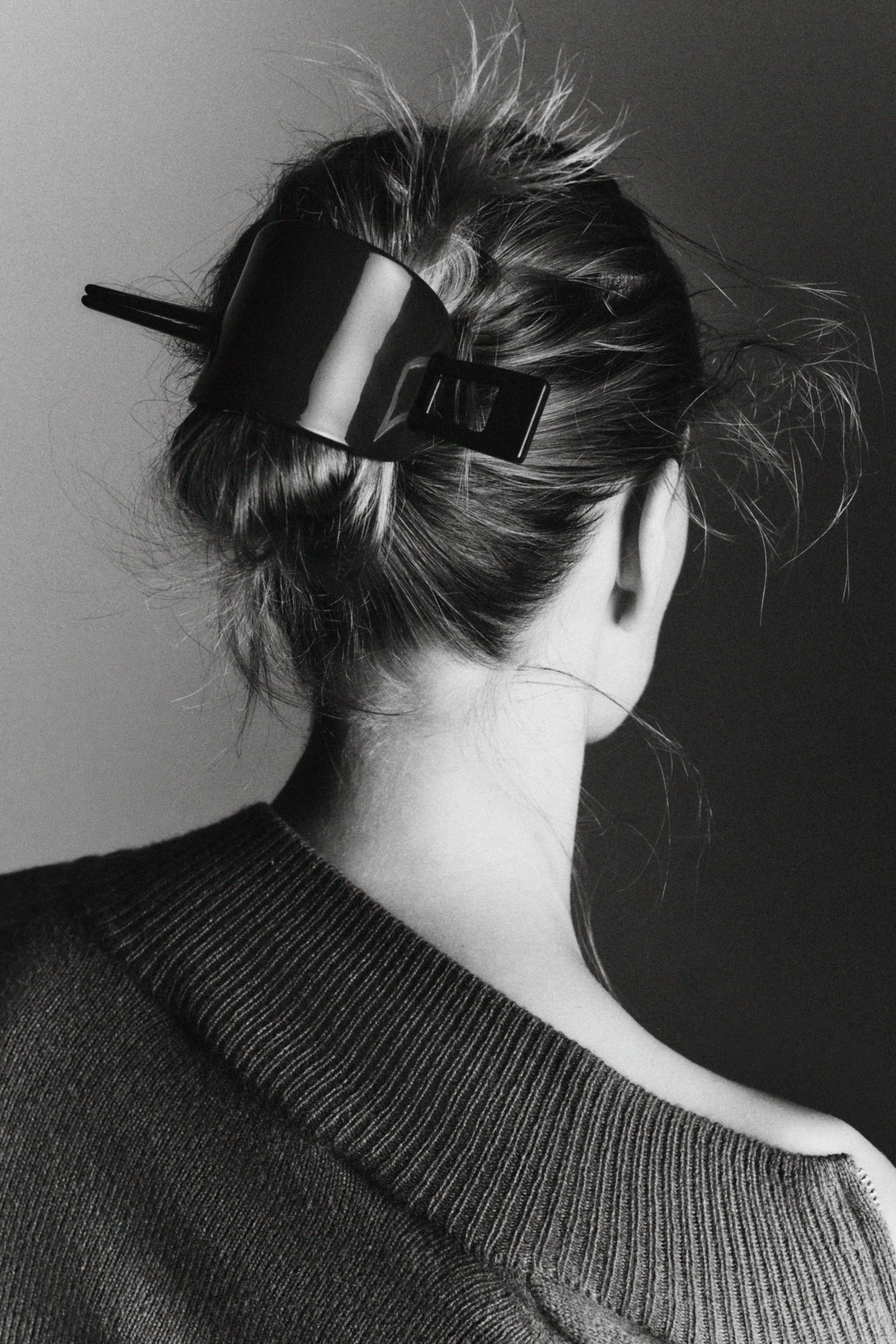 Zara - Acetate Hair Clip - Brown - M - Woman | Zara UK