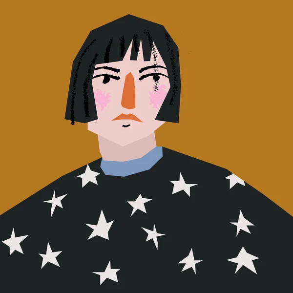 Girl in Star Jumper | Artfully Walls