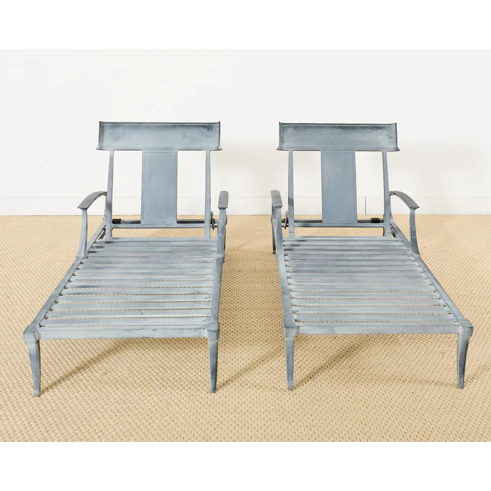 Set of Five Neoclassical Greco-Roman Klismos Chaise Lounges | Chairish