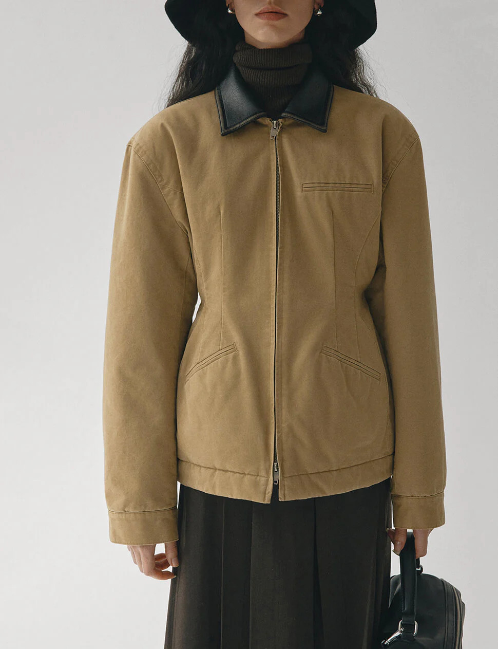 Tan Hourglass Country Jacket | Pixie Market