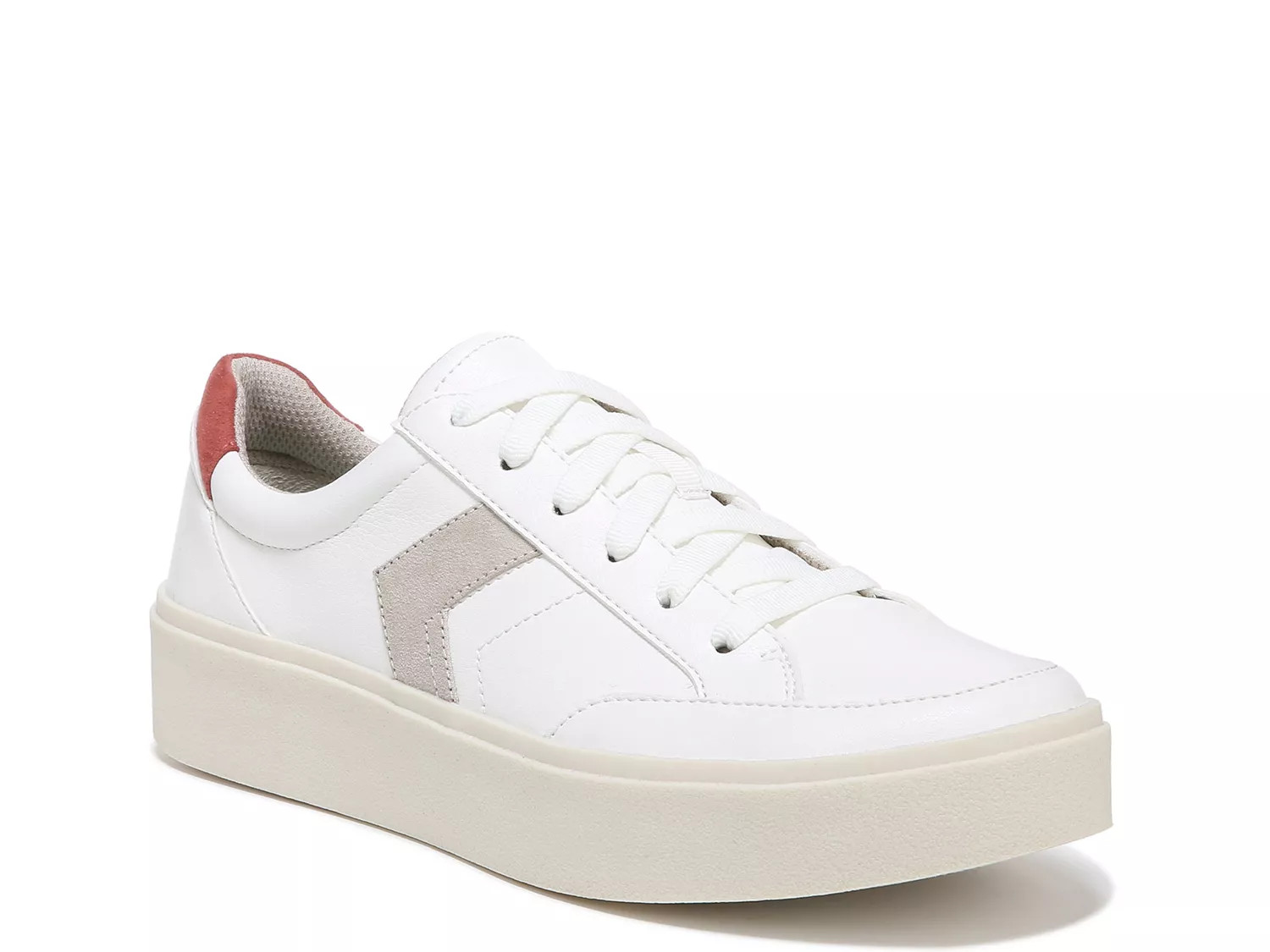 Dr. Scholl's Madison Sneaker | Women's | Off White/Grey/Red Synthetic | Size 11 | Sneakers | DSW