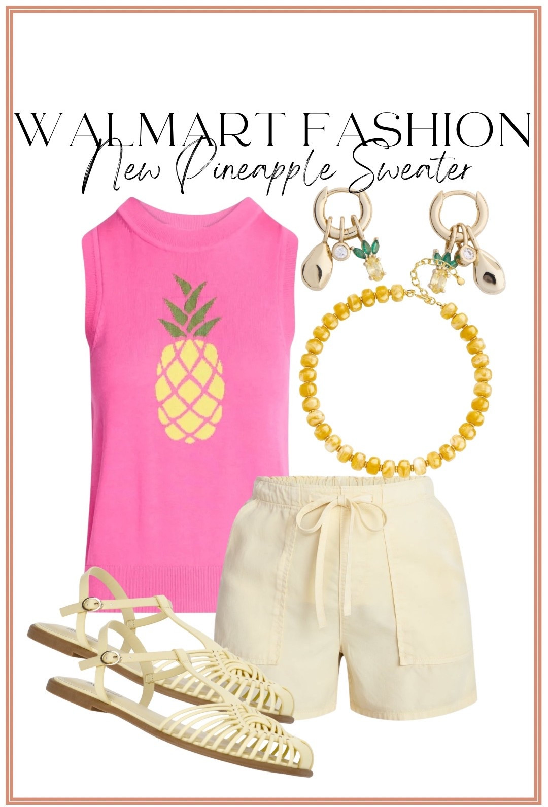 How adorable is this new pineapple sweater from Walmart?! 💗🍍 The bright pink color paired with the playful pineapple design is giving tropical vacation vibes in the best way. Paired with these lightweight shorts and woven sandals, it’s the perfect outfit for everything from beach vacations to weekend brunch.

I love finding pieces that are fun, colorful, and still easy to wear, and this one checks every box. Such a cute way to add a pop of color to your summer wardrobe!

☀️ Linking this entire look in my LTK!

#WalmartFashion #WalmartFinds #SummerStyle #PineappleSweater #VacationStyle #TropicalFashion #AffordableFashion #ColorfulStyle #SummerOutfit #BeachVacationOutfit #FashionOver30 #MomStyle #WalmartStyle #SummerWardrobe #LTKFashion

#LTKootd #LTKPetite