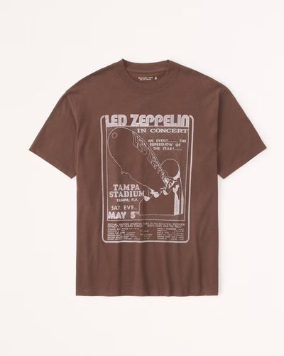 Oversized Boyfriend Heavyweight Led Zeppelin Graphic Tee | Abercrombie & Fitch (US)