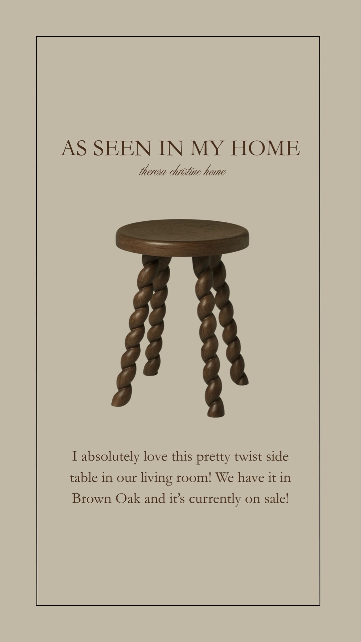 As seen in my home 🤎 This beautiful stool looks gorgeous in our living room! 

#LTKHome