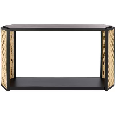 Jovie Rattan Console Table - Black, Brown - Safavieh | Target