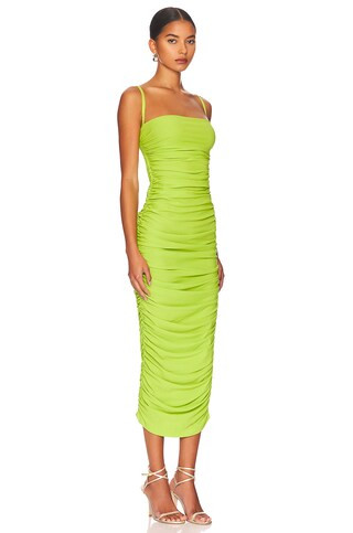 SOLACE London Adler Mini Dress in Chartreuse from Revolve.com | Revolve Clothing (Global)