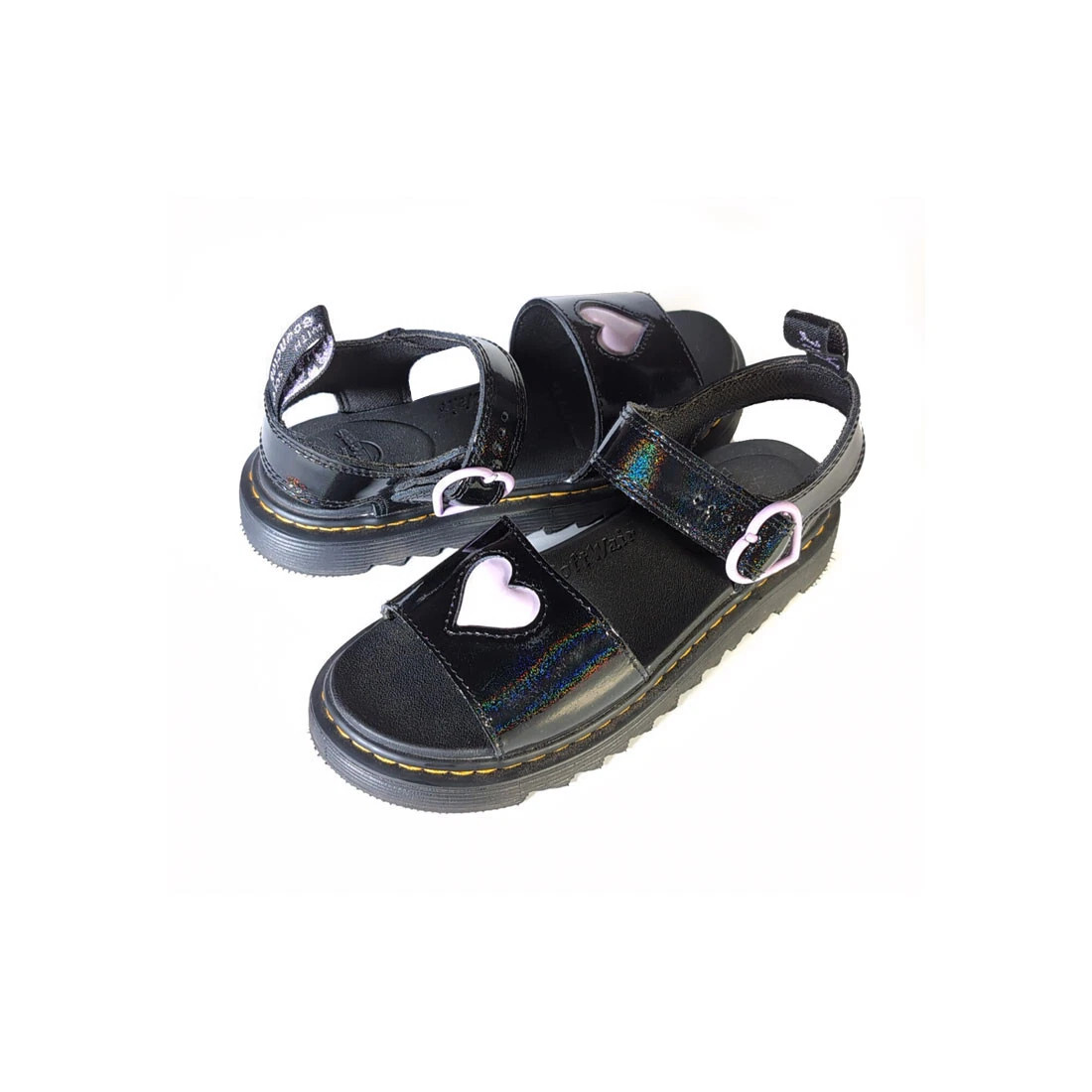 DR. MARTENS Kids Size 3 US Black Marlowe Hearts Junior Kids Sandals 34 Eur | eBay US