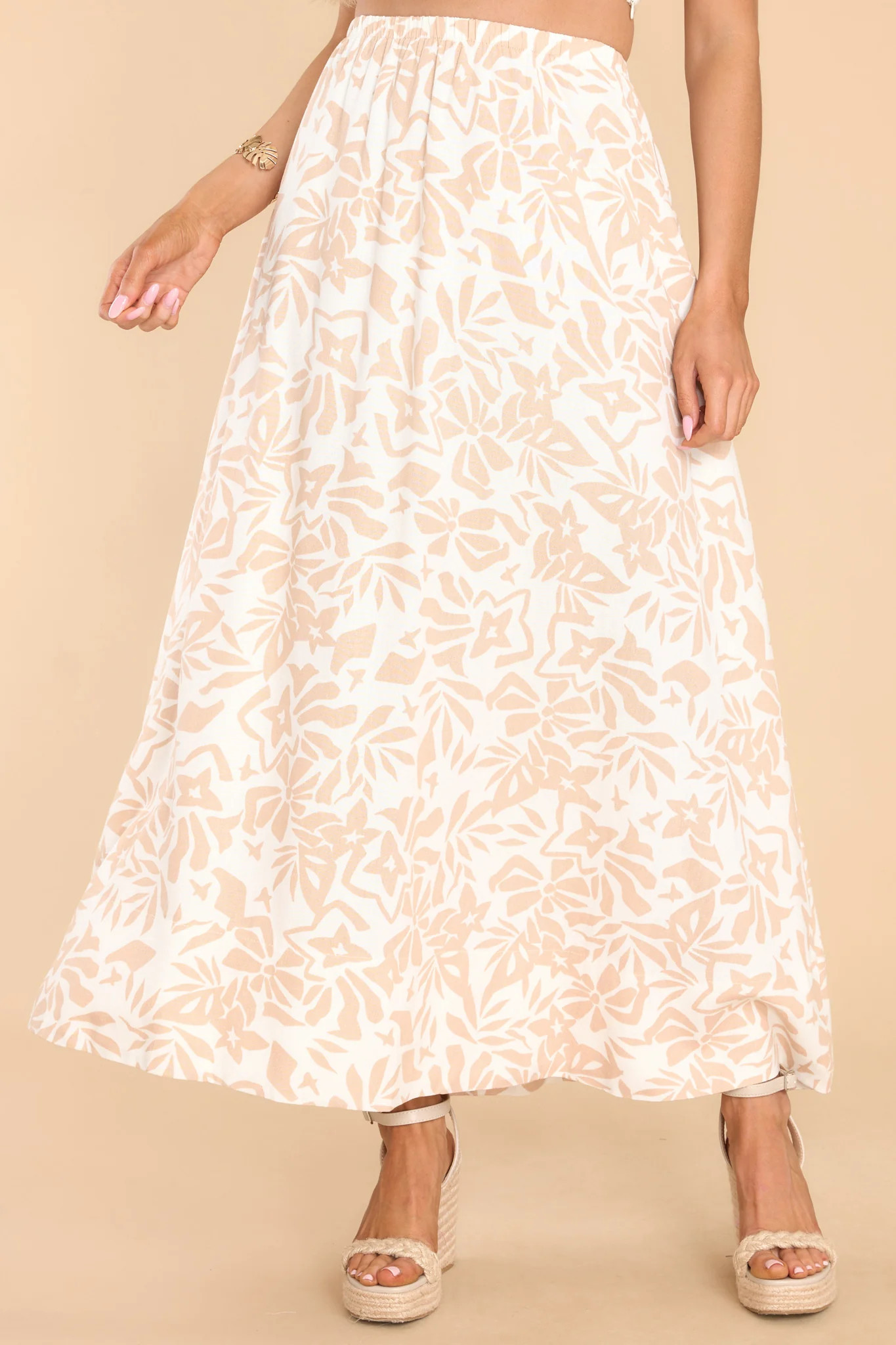 The Best Love Natural Print Maxi Skirt | Red Dress 