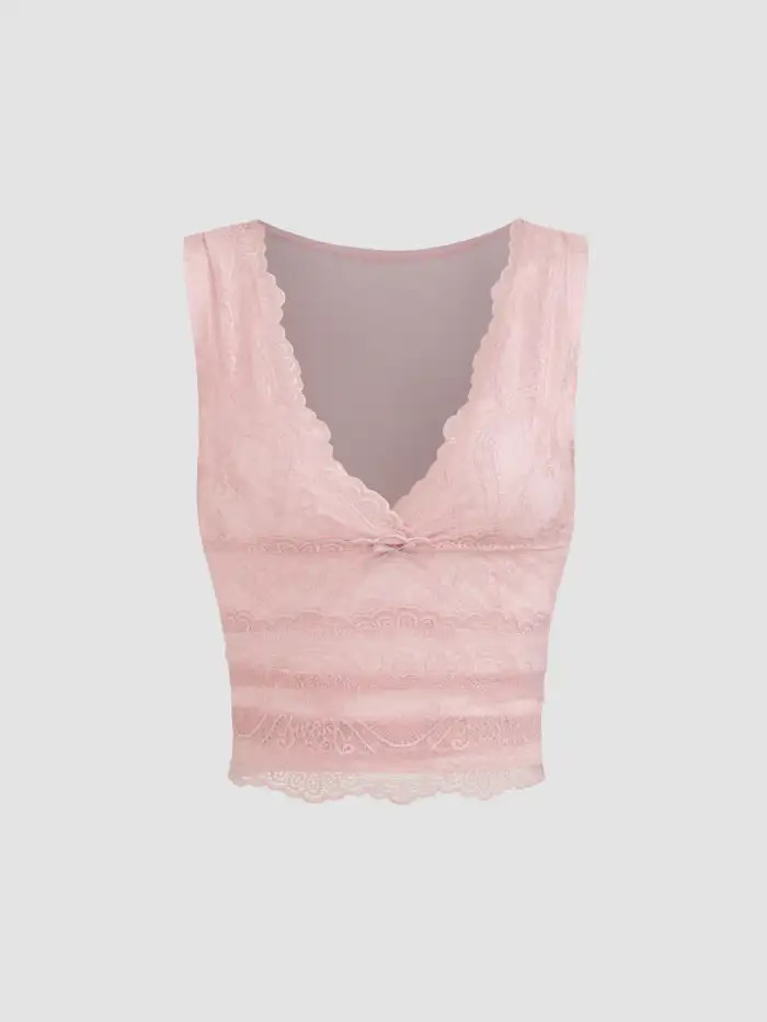 Lace Crop Tank Top | Cider
