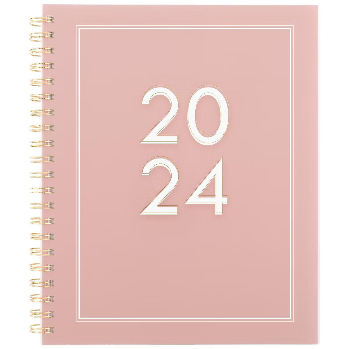 Sugar Paper Essentials 2024 Planner 11"x9.5" Weekly/Monthly Frosted Pink | Target