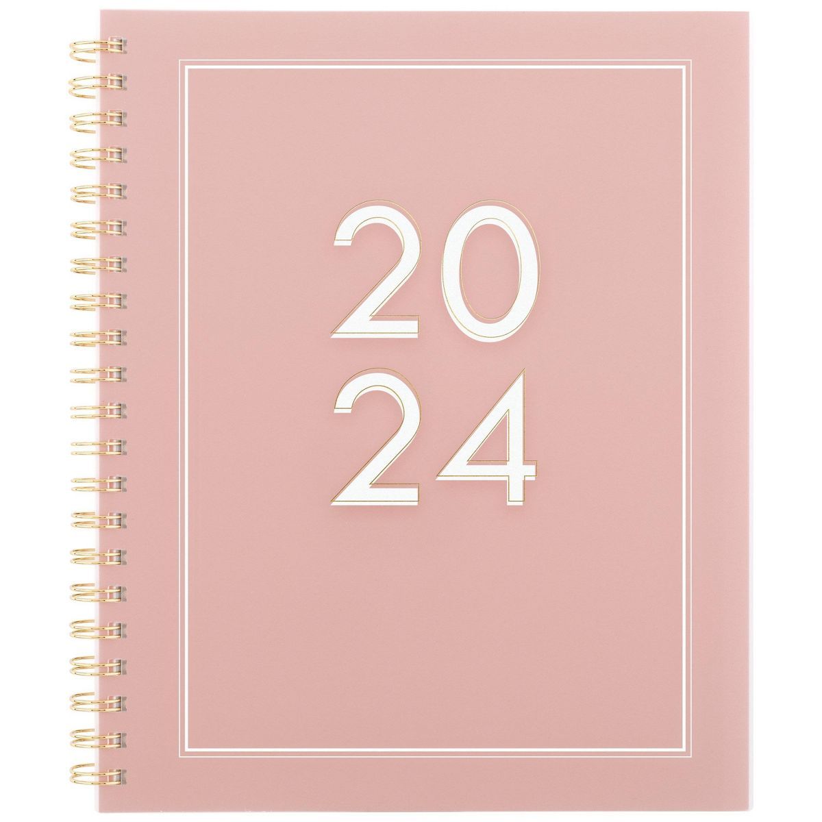 Sugar Paper Essentials 2024 Planner 11"x9.5" Weekly/Monthly Frosted Pink | Target
