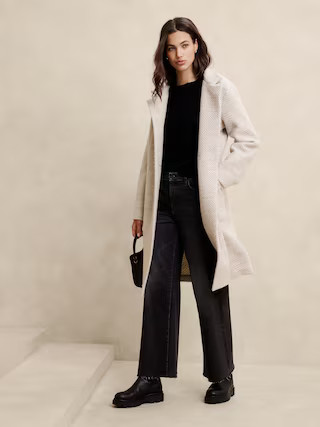 Knit Twill Coat | Banana Republic Factory