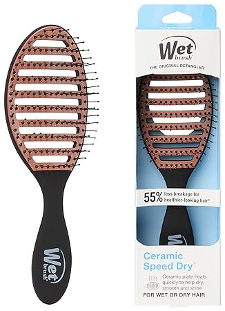 Wet Brush Ceramic Speed Dry Hair Brush, Black - Vented Design & Soft HeatFlex Bristles for Blow-D... | Amazon (US)