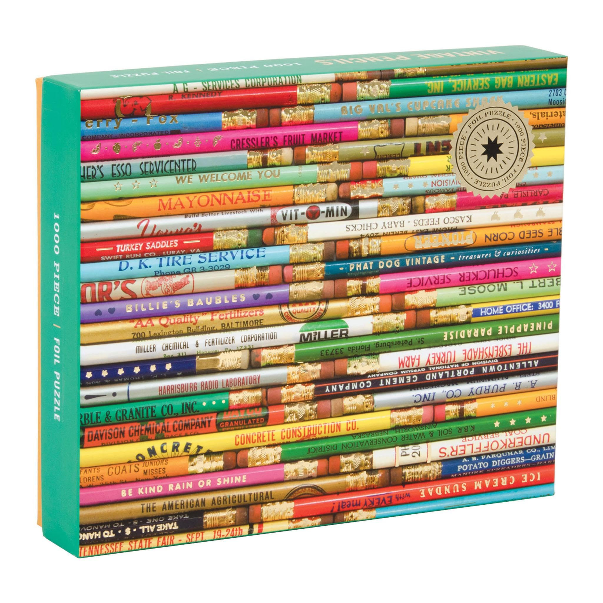 Galison Phat Dog Vintage Library 1000 Piece Jigsaw Puzzle for Adults and Families, Foil Stamped C... | Amazon (US)