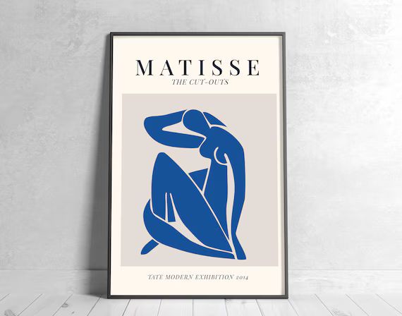 Henri Matisse - Blue Nude; Woman Figure Cutout - Navy Blue, Printable Poster, Matisse Wall Art, A... | Etsy (US)
