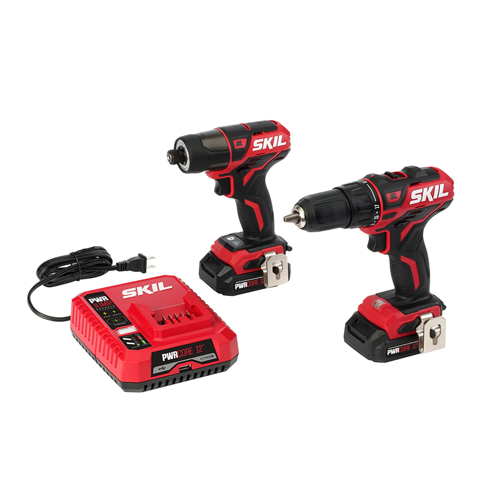 SKIL 12-volt 2-Tool Brushless Power Tool Combo Kit (2-Batteries Included and Charger Included) | CB736701 | Lowe's