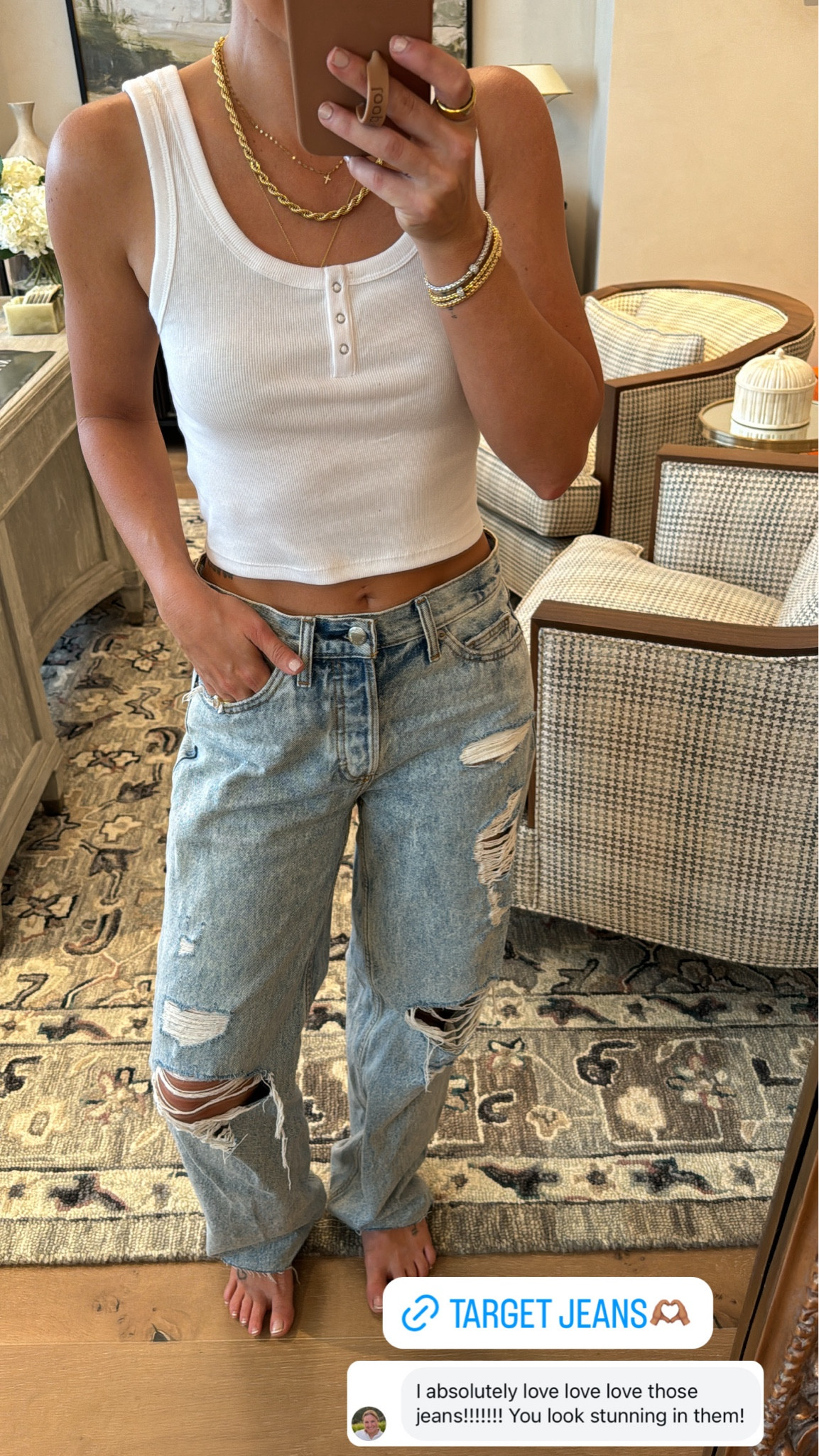 Target baggy jeans size 0
*I cut mine to fit the length
Walmart tank size small
Birkenstock papillio sandals size 37

#casual #target #laurabeverlin 

#LTKBacktoSchool #LTKSaleAlert #LTKFindsUnder50