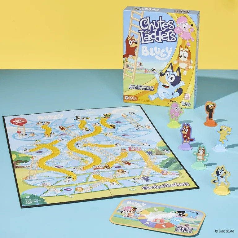 Chutes and Ladders Bluey Edition Kids Board Game, Preschool Games, Family Games, Ages 3+ (Walmart... | Walmart (US)