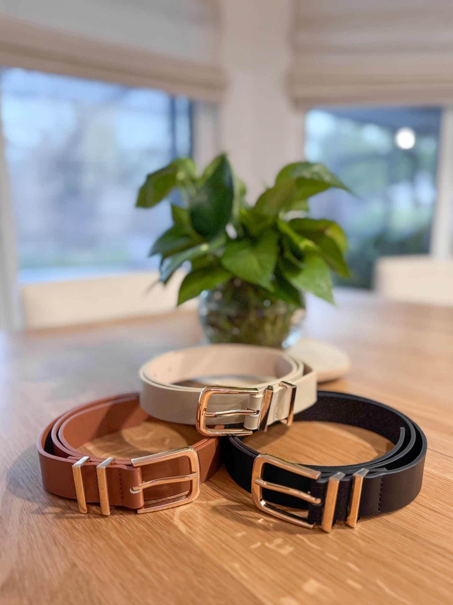 3 pack of belts - beige, brown and black. Very nice quality and thick leatherr

#LTKWorkwear #LTKMidsize #LTKStyleTip