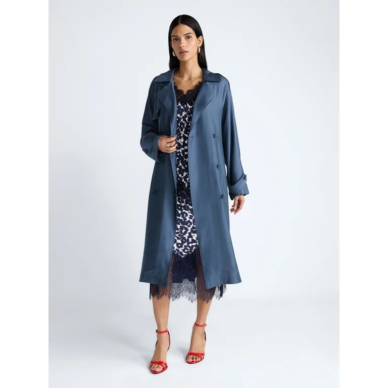 Devil Wears Prada Scoop Collection Women’s and Women's Plus Trench Coat, Sizes XS-4X | Walmart (US)