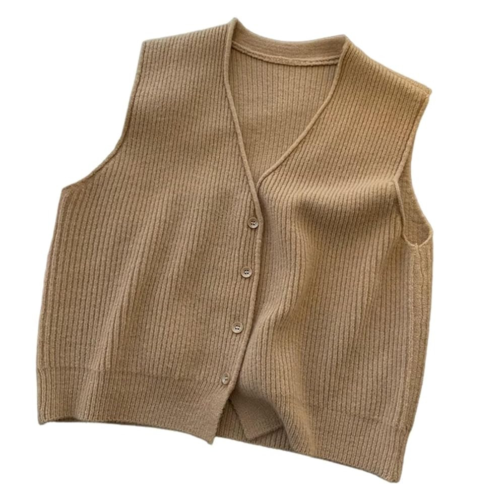 Beralst Women's Button Front V Neck Sleeveless Knit Sweater Vest | Amazon (US)