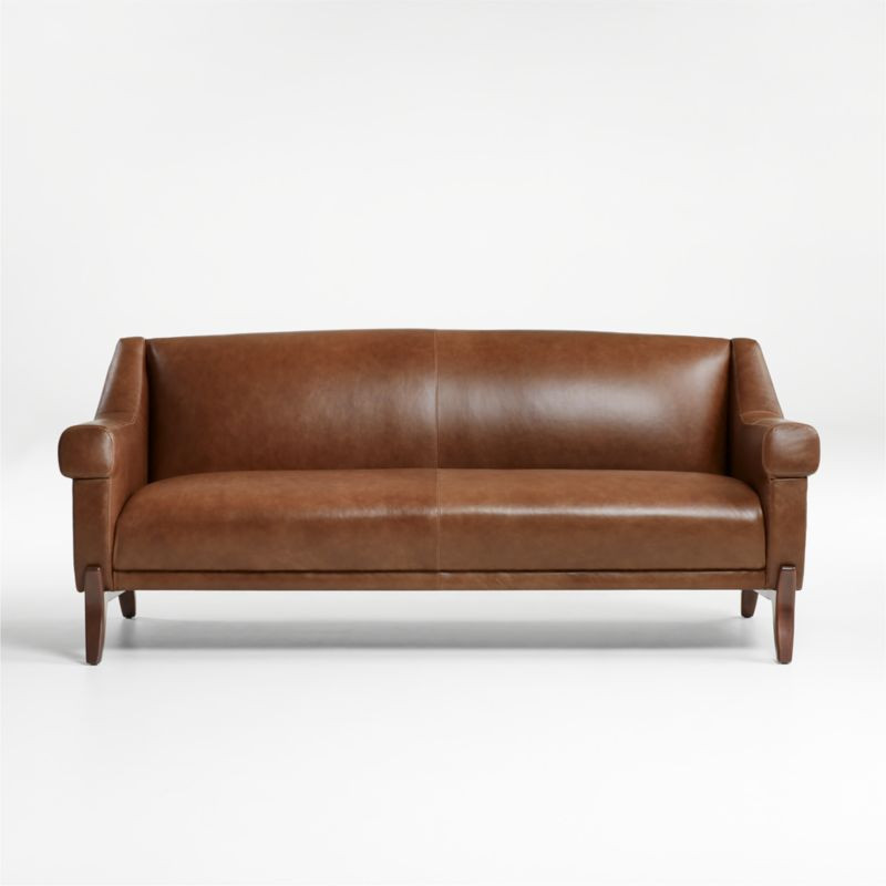 Jesper Mid-Century Leather Sofa | Crate & Barrel | Crate & Barrel