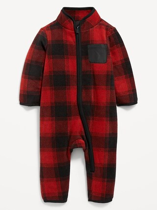 Unisex Mock-Neck Printed Micro Fleece One-Piece for Baby | Old Navy (US)