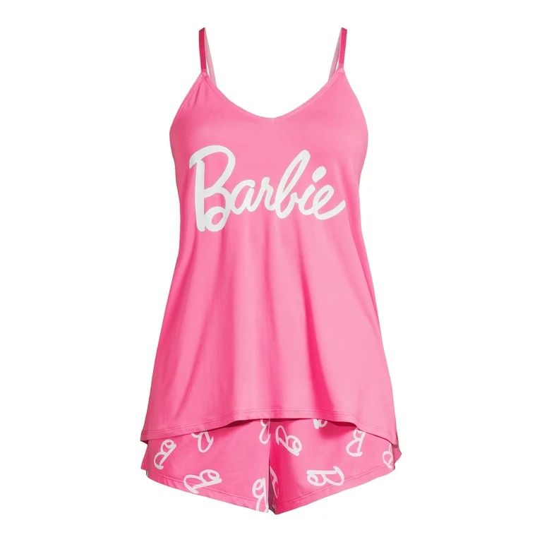 Grayson Social Juniors Barbie Cami and Shorts Set, 2-Piece, Sizes S-3X | Walmart (US)