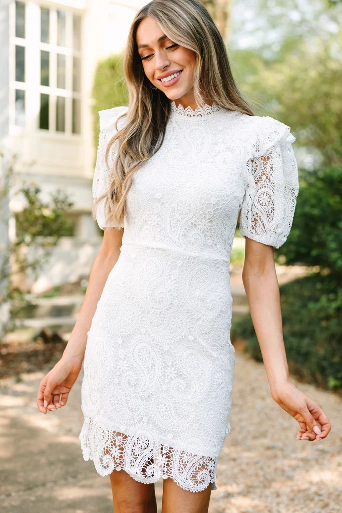 Count On You White Lace Dress | The Mint Julep Boutique