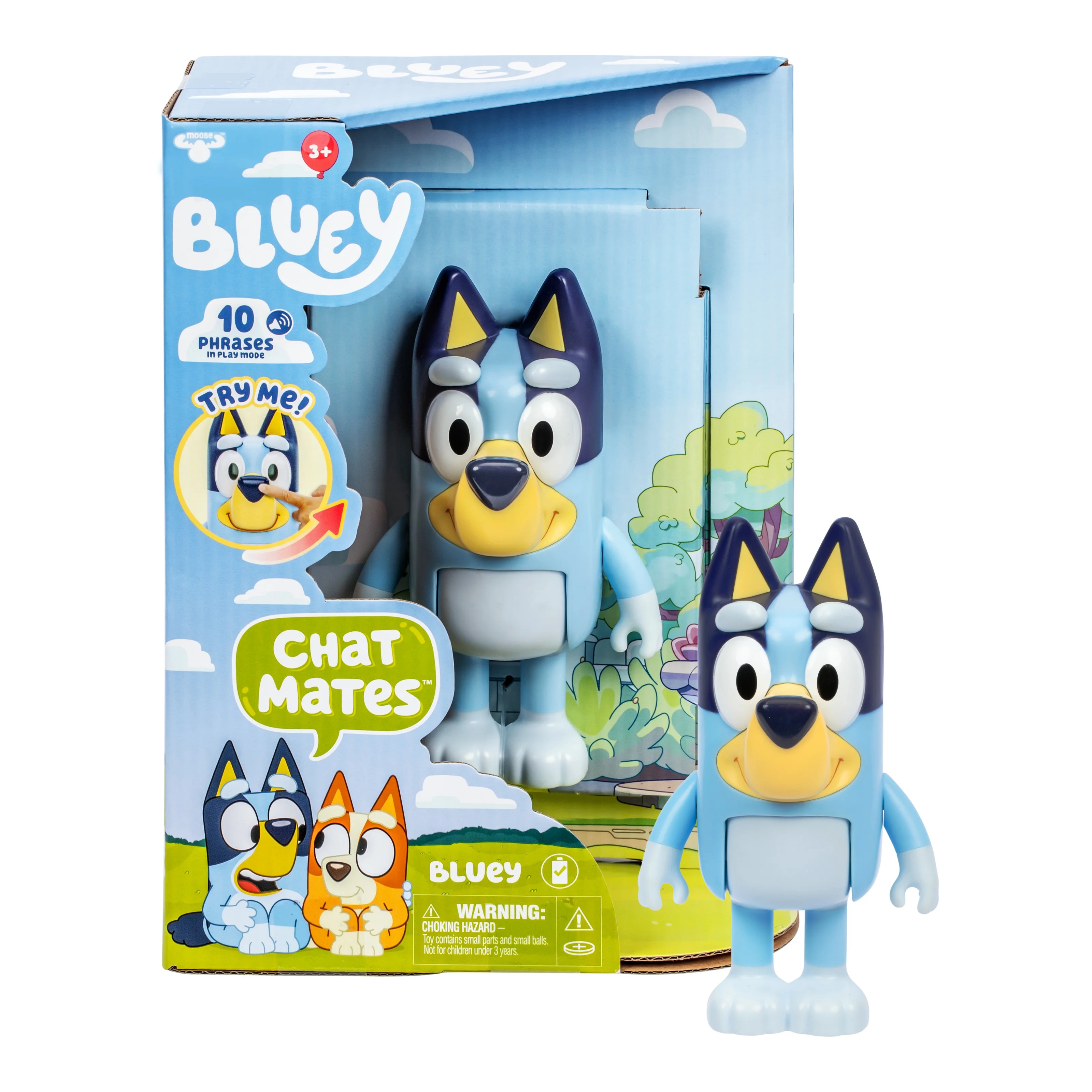 Bluey Chat Mates, Press Bluey's Nose and Hear 10 phrases from the Show, Stands 6 In Tall, Ages 3+... | Walmart (US)