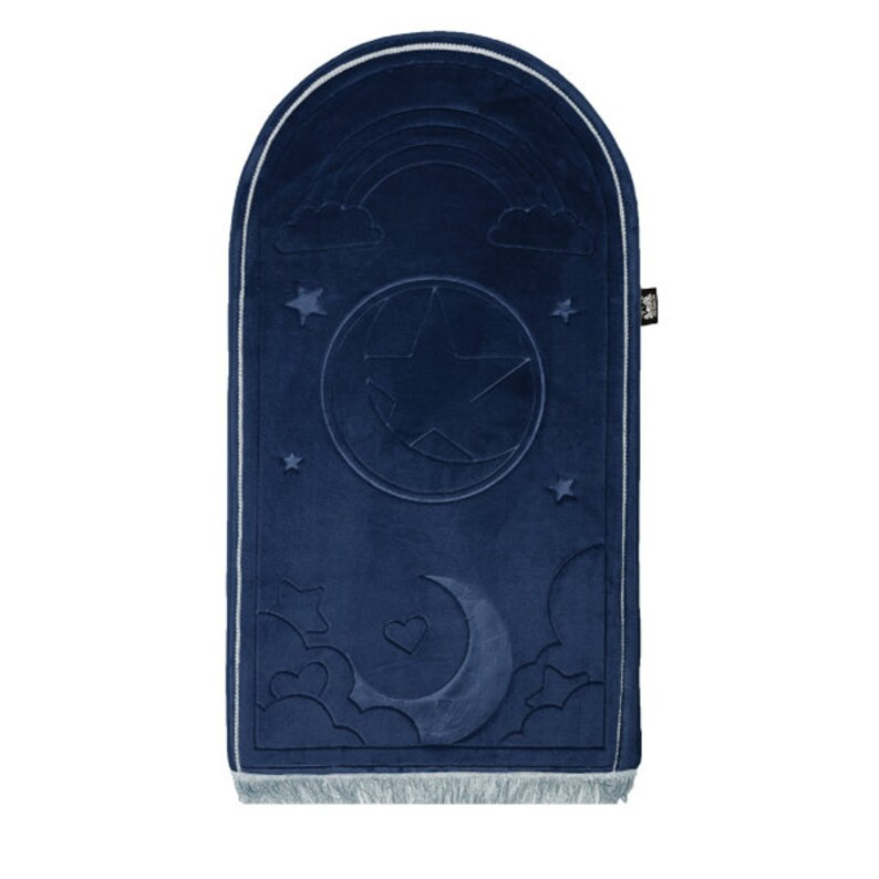 Navy Blue Kids Prayer Mat | Luxury | Rainbow | Personalised | Kids Prayer Mat | Kids Salah Mat | ... | Etsy (US)