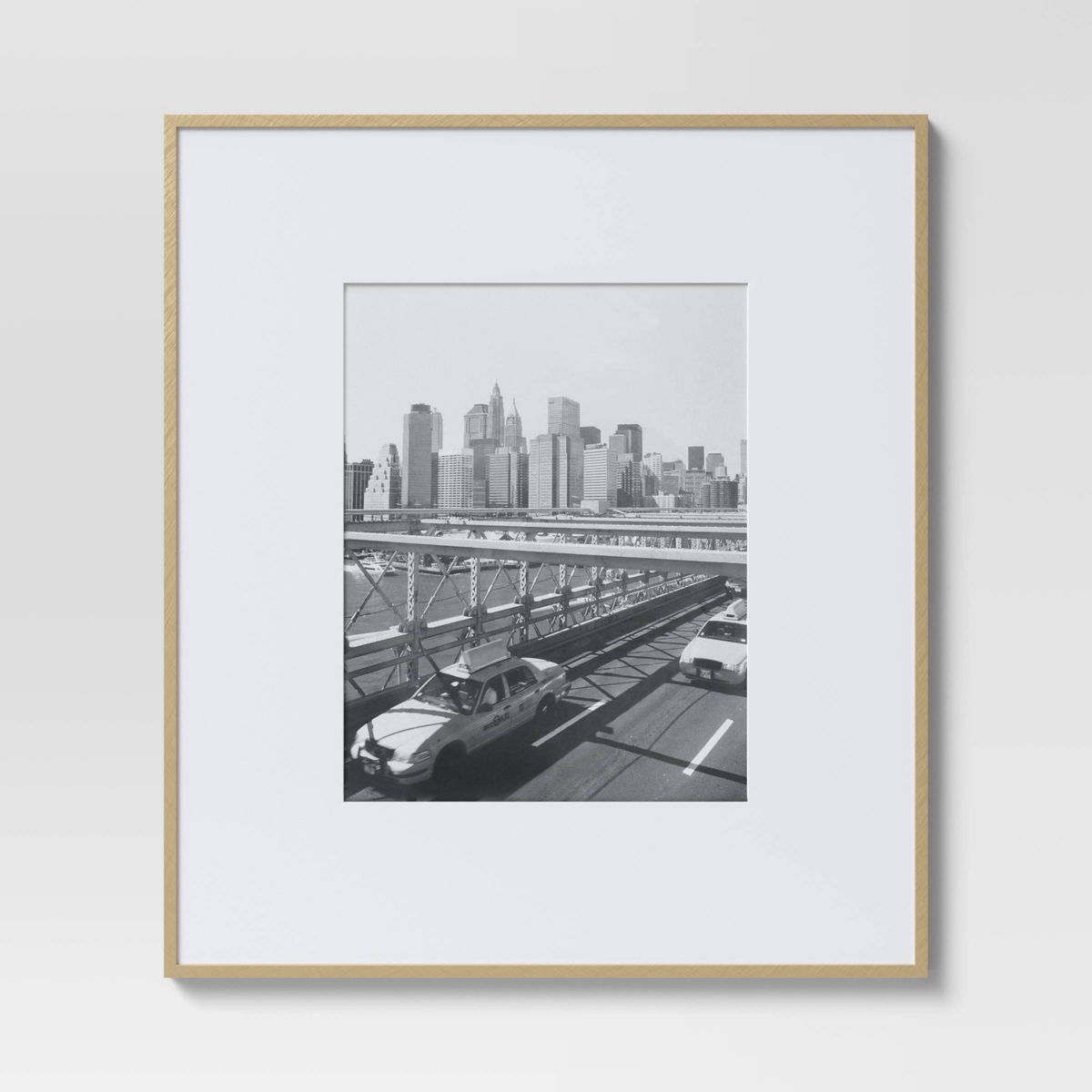 19.4" x 22.4" Matted to 11" x 14" Thin Gallery Oversized Image Frame Brass - Threshold™ | Target
