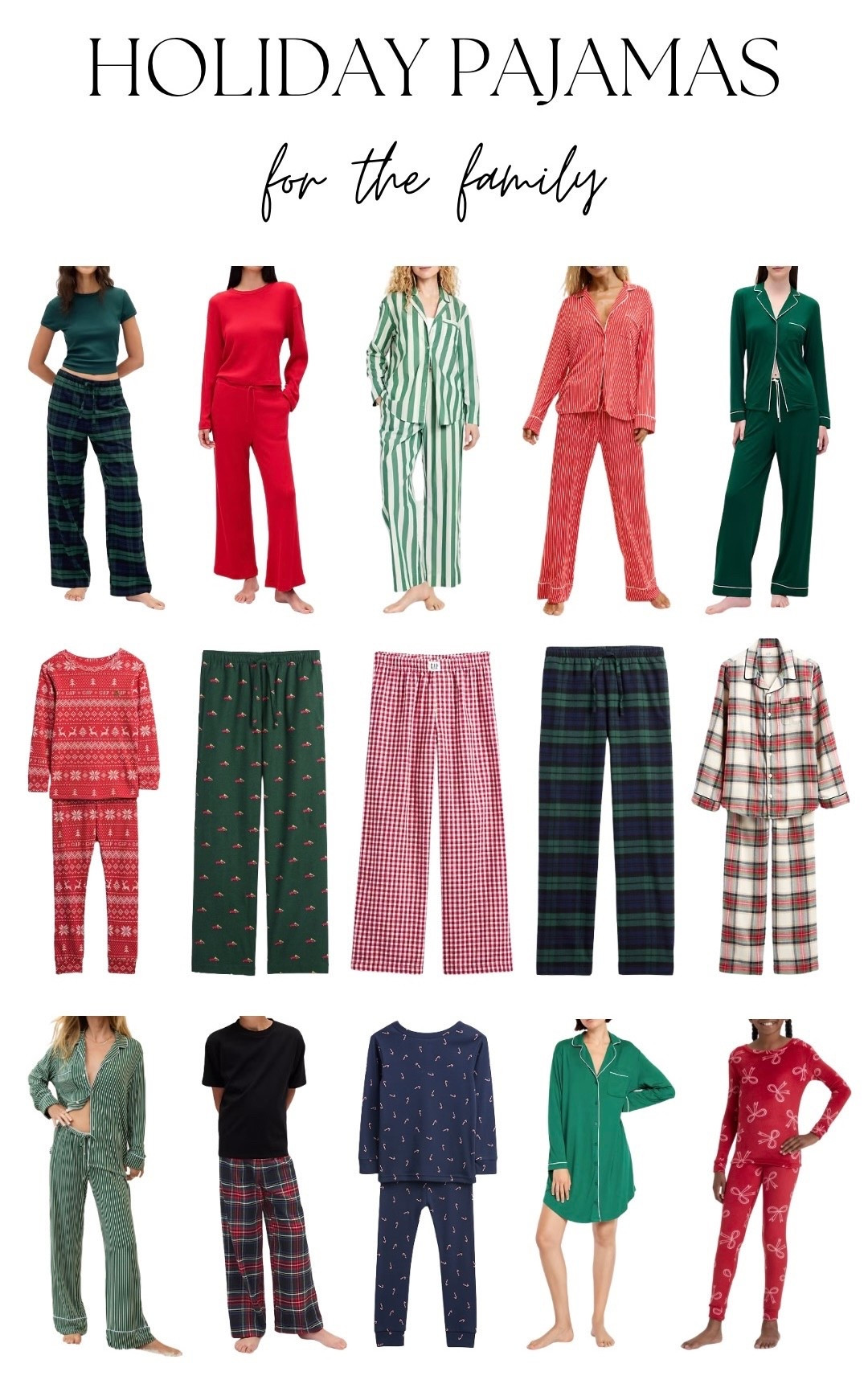 Christmas pajama ideas for the whole family!