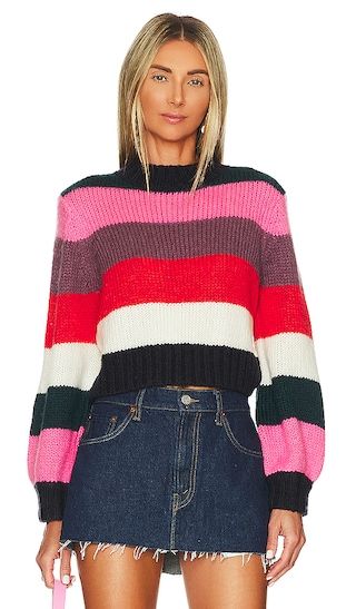Covergirl Gigi Knit Sweater in Holiday Stripe | Revolve Clothing (Global)