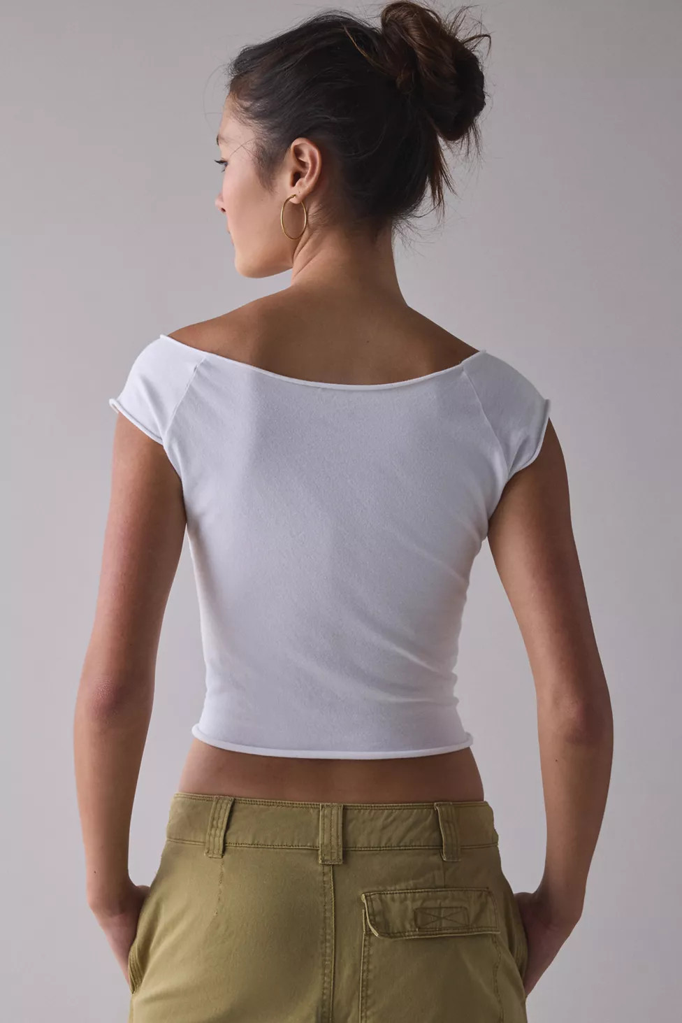 Out From Under Cotton Compression Boatneck Cropped Tee | Urban Outfitters (US and RoW)
