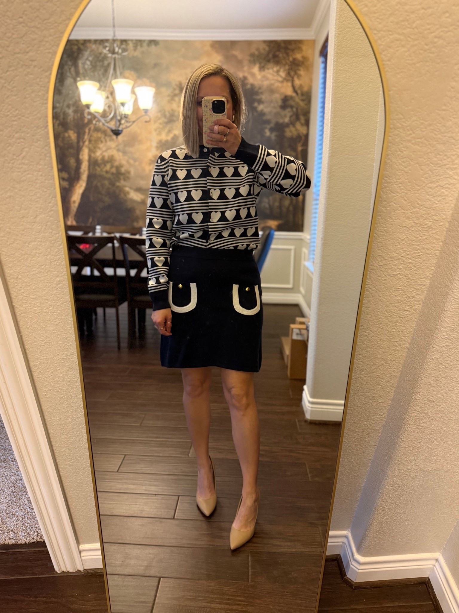 Size small cardigan, size medium skirt 

Valentine’s Day outfit, over 40, work wear, Walmart style 

#LTKSeasonal #LTKOver40 #LTKWorkwear