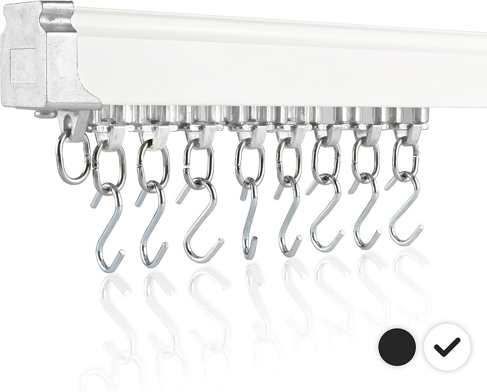 Ceiling Curtain Track Set - 3ft-9.8ft / 3 Meter - Ceiling Track for Curtains-Room Divider Curtain... | Amazon (US)