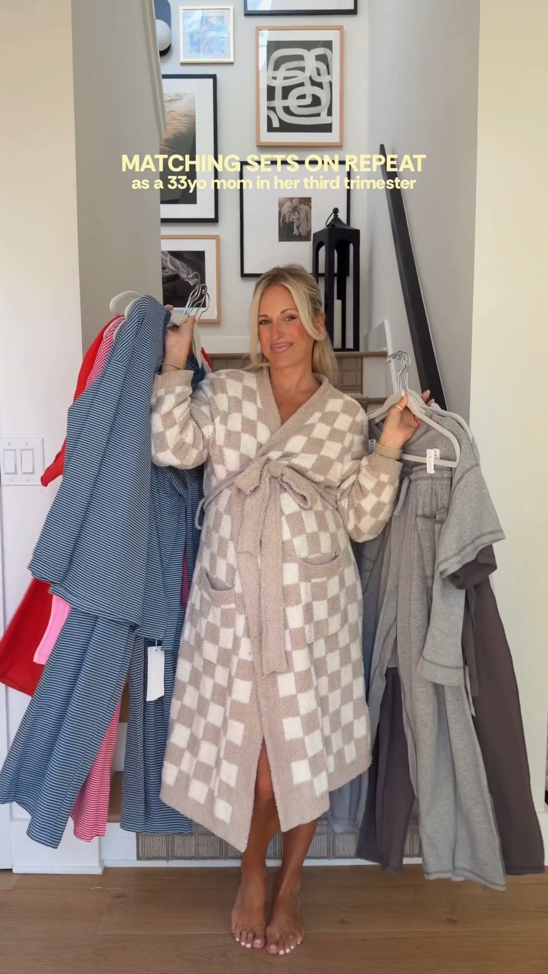 Matching Sets I’m Wearing on Repeat (Third Trimester Edition!!) — I’m 36 weeks for reference. Wearing medium in the blue and pink sets, the grey pajamas, and the dark grey set. Wearing smalls in the Aerie set and XS in the Free People one!

#LTKootd #LTKSeasonal #LTKBump