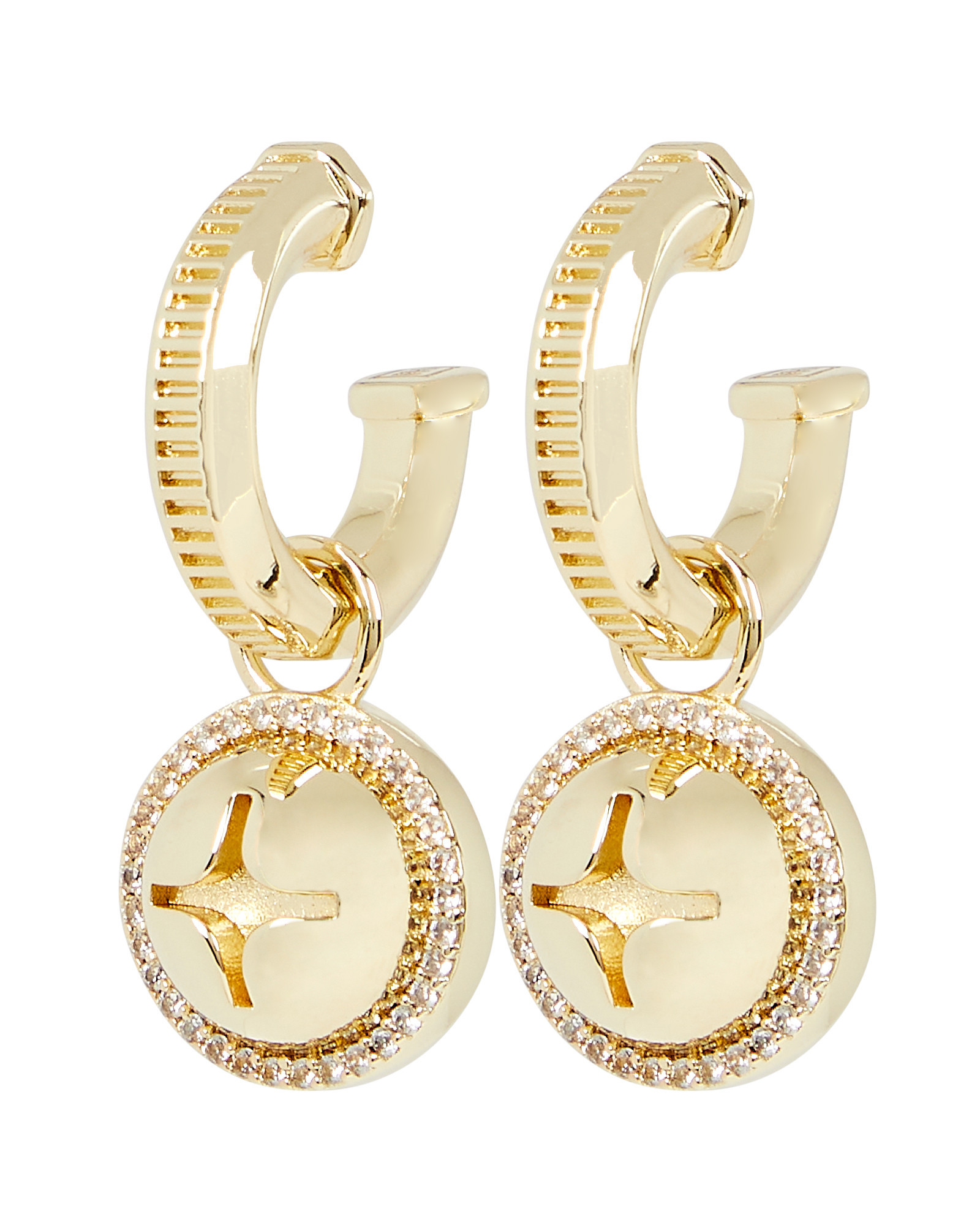 Hardware Charm Drop Eearrings | INTERMIX