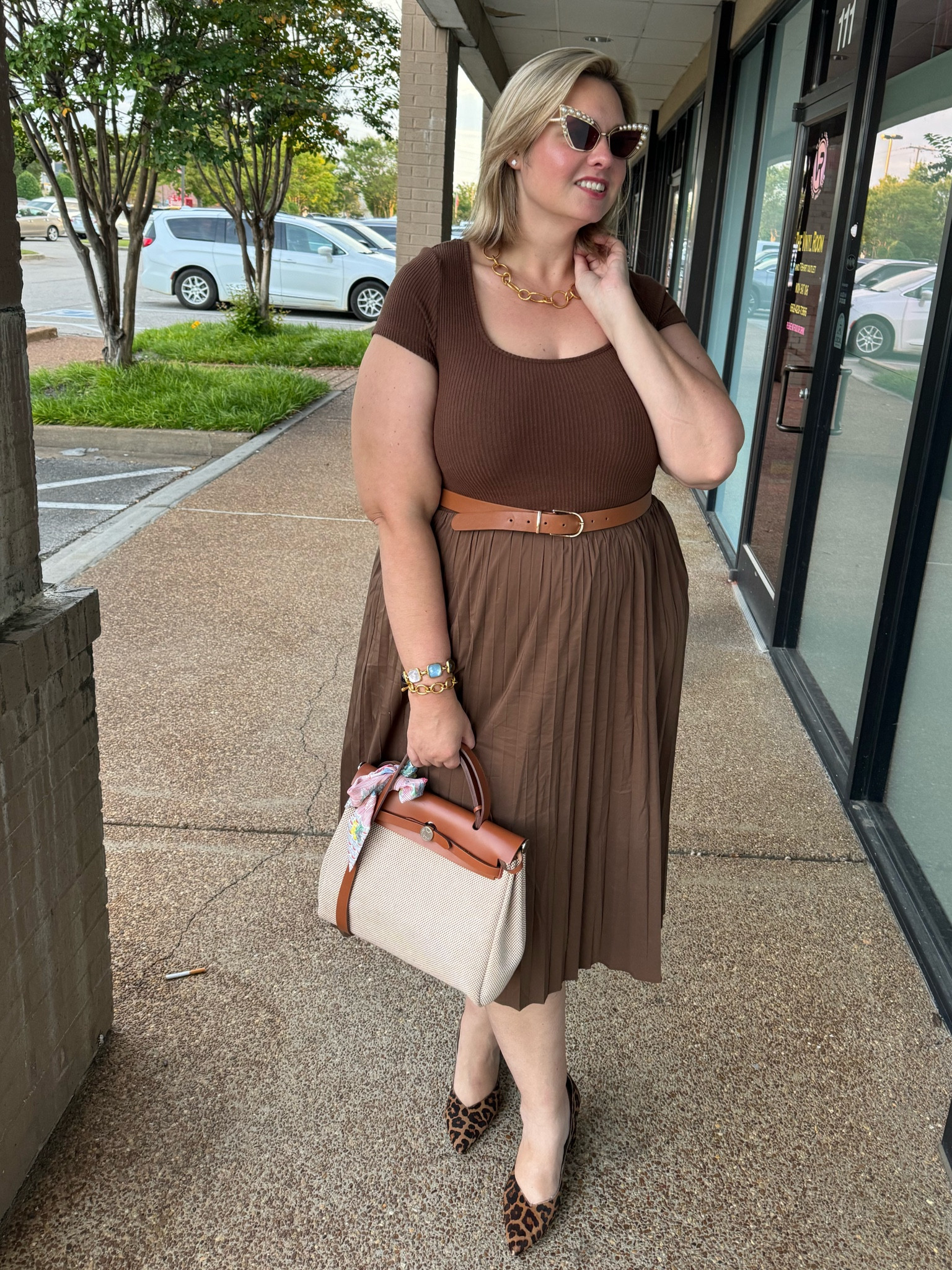 Mixed media dresses are everywhere this fall! I had this one altered to be a midi length and short sleeves but I’ve linked the exact dress and similar looks 

#LTKMidsize #LTKPlusSize #LTKWorkwear