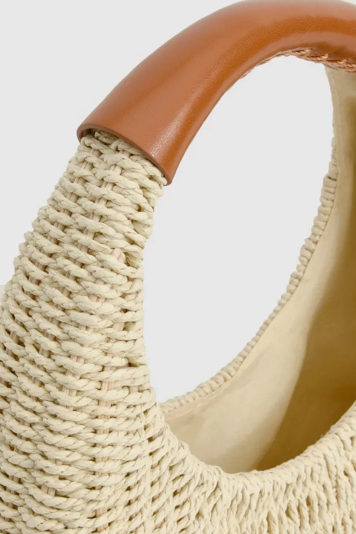 Structured Straw Bag | boohoo (US & Canada)