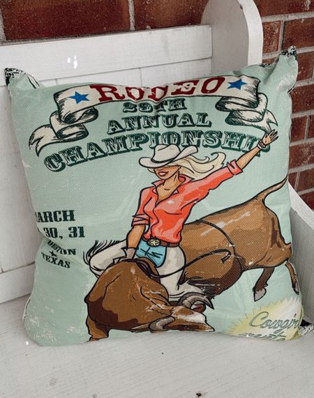 Cowgirl rodeo pillow 🤠