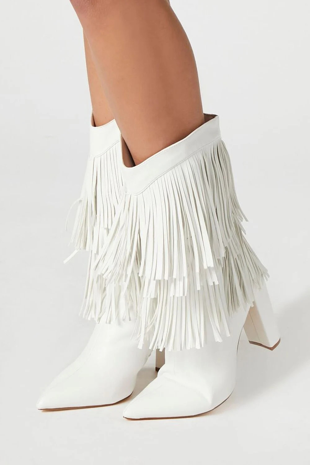 Fringe Block Heel Boots | Forever 21 (US)