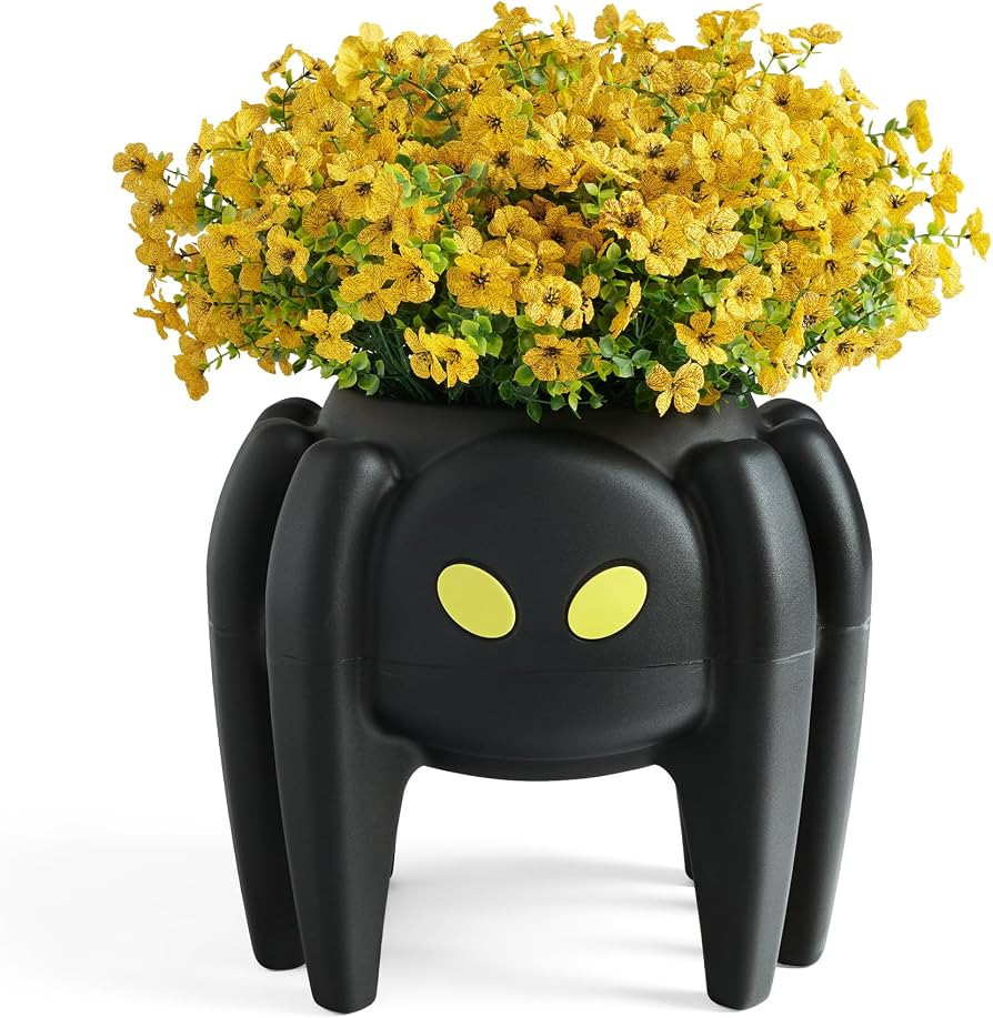 Step2 Spooky Spider Planter, Indoor/Outdoor Fall Decor, Black | Amazon (US)
