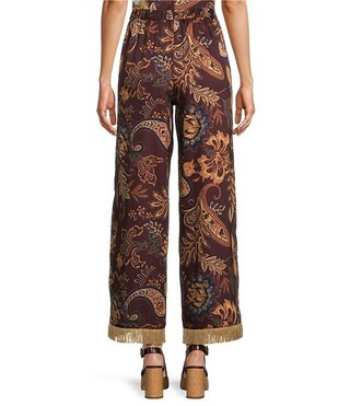 Coordinating Margaret Paisley Flat Front Pants | Dillard's