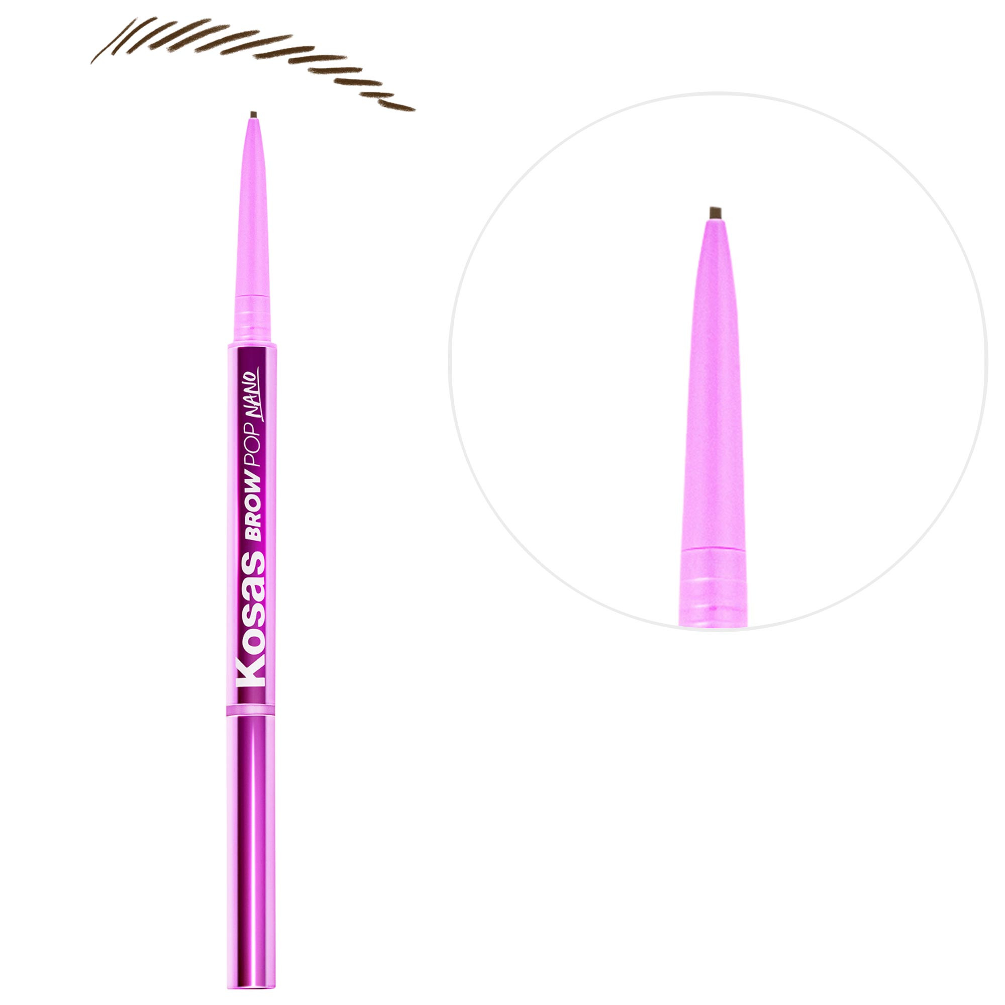 Kosas Crayon à sourcils ultra-fin estompeur Brow Pop Nano Brun moyen 0.001 oz / 0.03 g | Sephora (US)