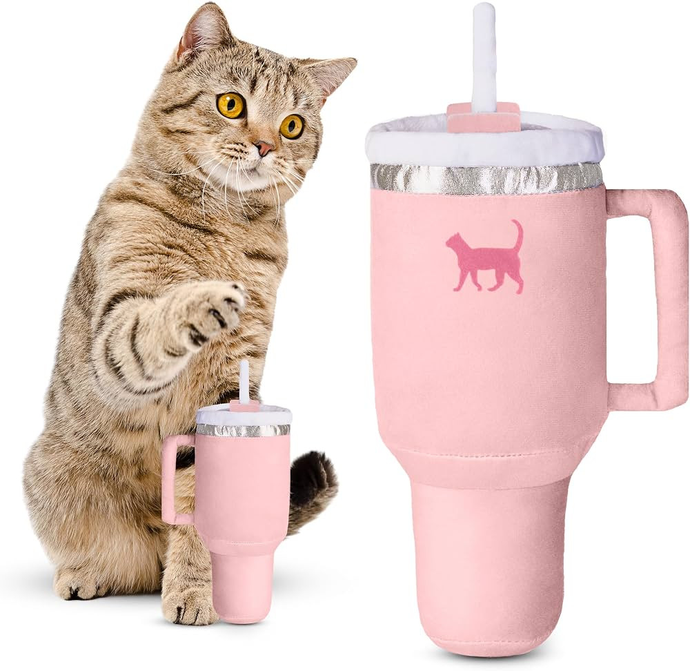 Kitty Kollection | Plush Kitty Cup Tumbler Catnip Toy with Crinkle Paper – Trendy, Cute, Funny ... | Amazon (US)