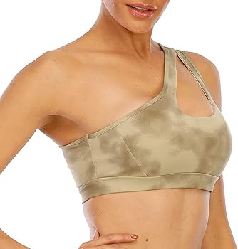 OUYISHANG Strappy Yoga Workout Sports Bras for Women Criss Cross Back Medium Support Running Bra ... | Amazon (US)