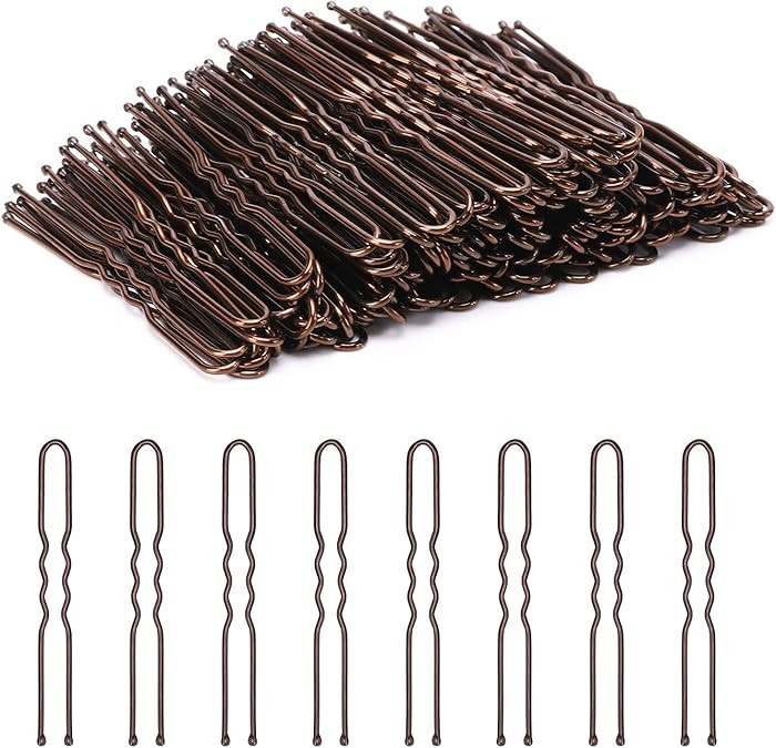 U Shaped Hair Pins, 200 Count Buns Waved Hair Pins for Updos with Box for Women Lady Girls Bobby ... | Amazon (US)